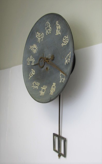 lot 121 image: Vintage Mid Century 1940s-50s Westwood Chadwick Astrological Symbol Wall Clock