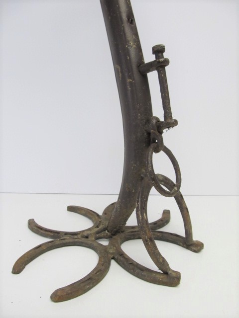 lot 184 image: Antique Western Style Horseshoe Fireplace Stand
