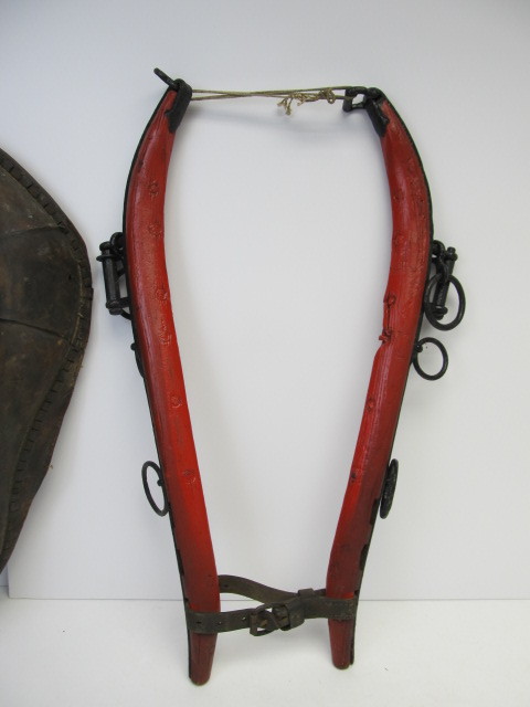 lot 185 image: Antique Leather Horse Collar & Hames