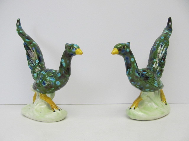 lot 207 image: Very Nice Pair of Vintage Strutting Bird Figurines