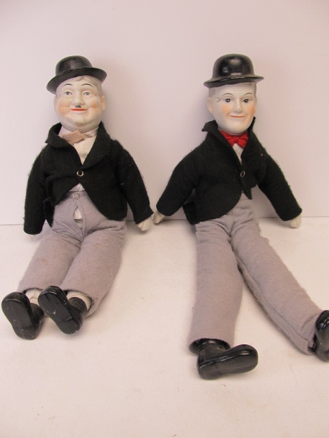 laurel and hardy ceramic dolls