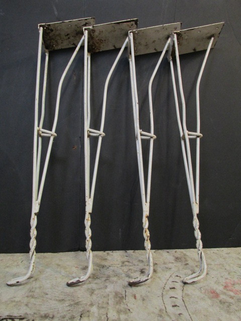 lot 222 image: Set of 4 Vintage Wrought Iron Tall Table Legs