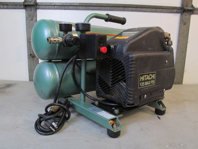 lot 232 image: Nice Working HITACHI KOKI Air Compressor