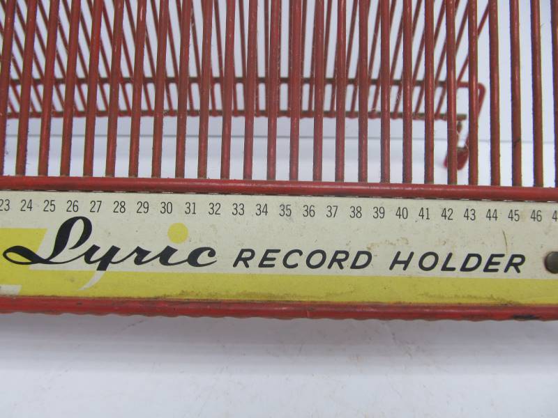 lot 255 image: Vintage Mid Century Vinyl Record Holder Stand
