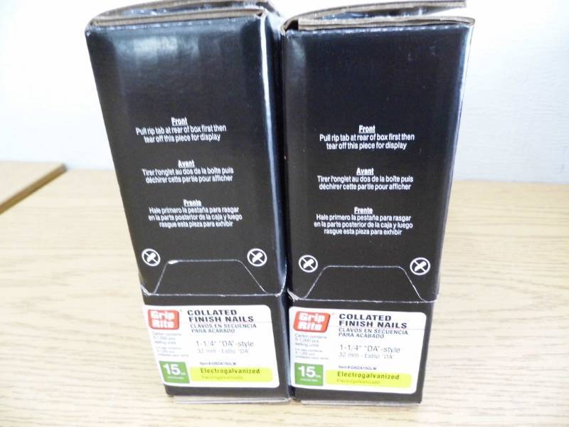 Lot of 2 Grip Rite Collated Finish Nails