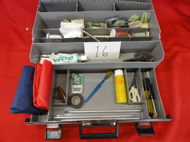 lot 16 image: Flambeau Classic Edition Strike Force Box with Gun Cleaning Supplies