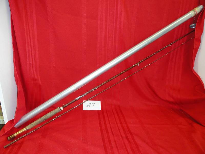 lot 27 image: Vintage Fertalite Fly Fishing Rod with Aluminum Traveling Case from the 1930s - 40s Era