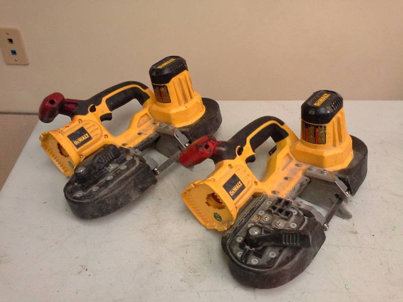 lot 2071 image: Lot of (2) DeWalt DCS370 18V Band Saw