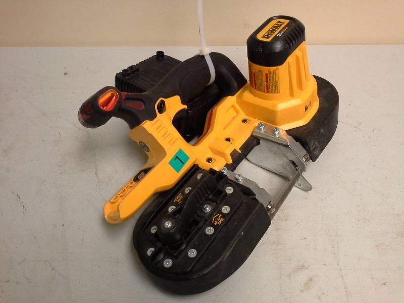lot 2091 image: DeWalt DCS371 20V Band Saw, DCB115 Charger