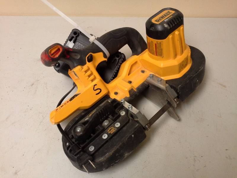 lot 2093 image: DeWalt DCS371 20V Band Saw, DCB115 Charger