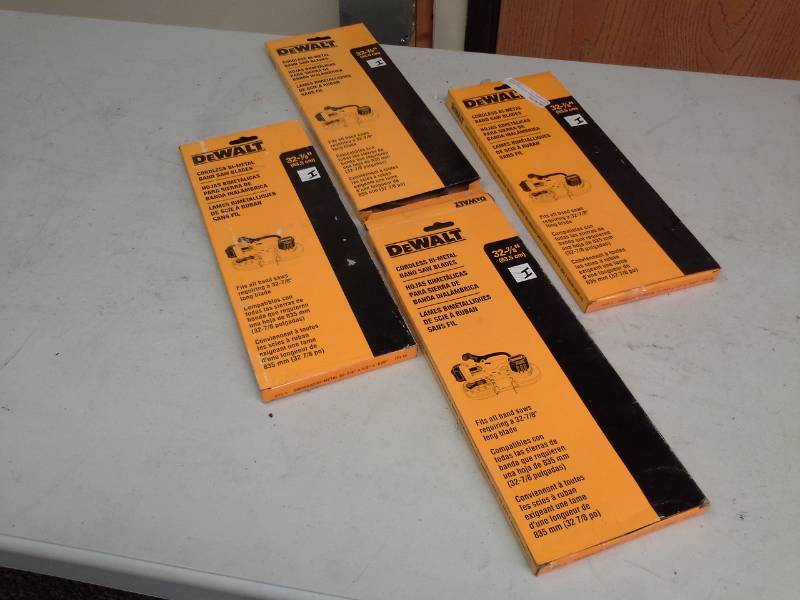 lot 2107 image: Lot of (4) DeWalt 32-78in. Cordless Bi-Metal Band Saw Blades