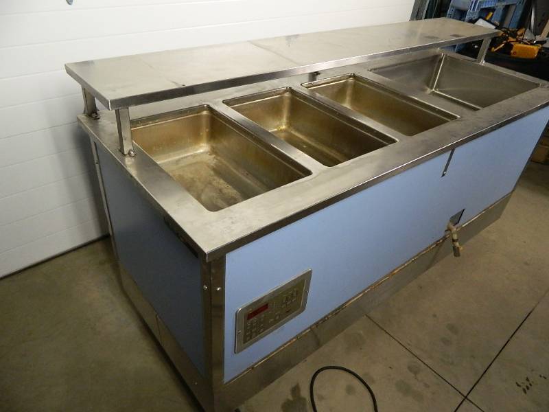 lot 16 image: Vollrath 3 Well Heat Table with Ice Down Bin