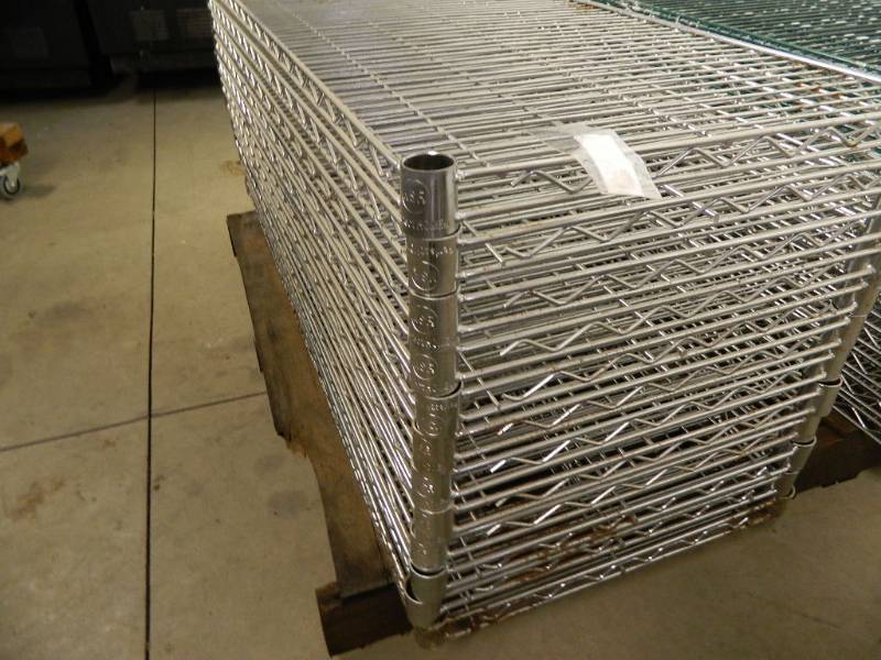 lot 111 image: Large Lot of 48 x 18 Metro Style Shelving