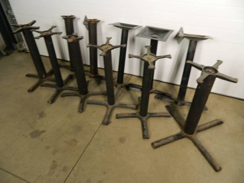 lot 115 image: 11 Cast Iron Table Bases  Legs