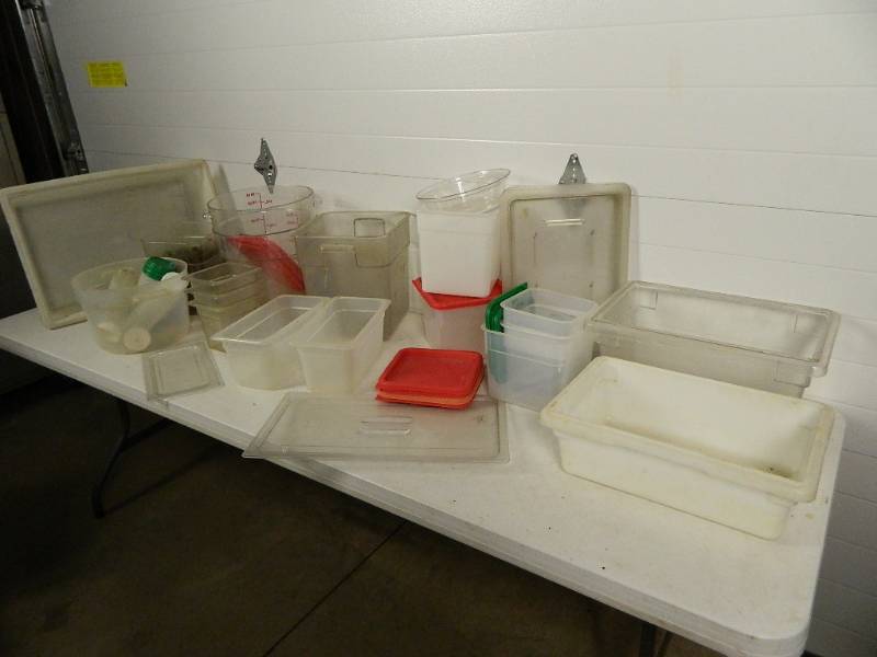 lot 136 image: Assorted Ingredient Bins and Lids