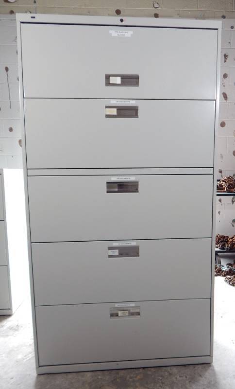 Hon Series 600 5 Drawer Lateral File Cabinet Office Commercial And Industrial Auction Fairbanks Scale Nautilus Treadmill Uline Desks And Work Tables Office Desks Tools And More K Bid