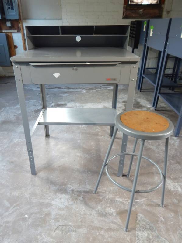 Sold at Auction: Industrial Work Bench Stool