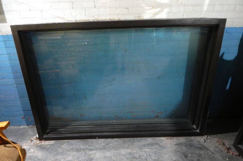 lot 67 image: Set of Two Large Industrial Windows With Frames