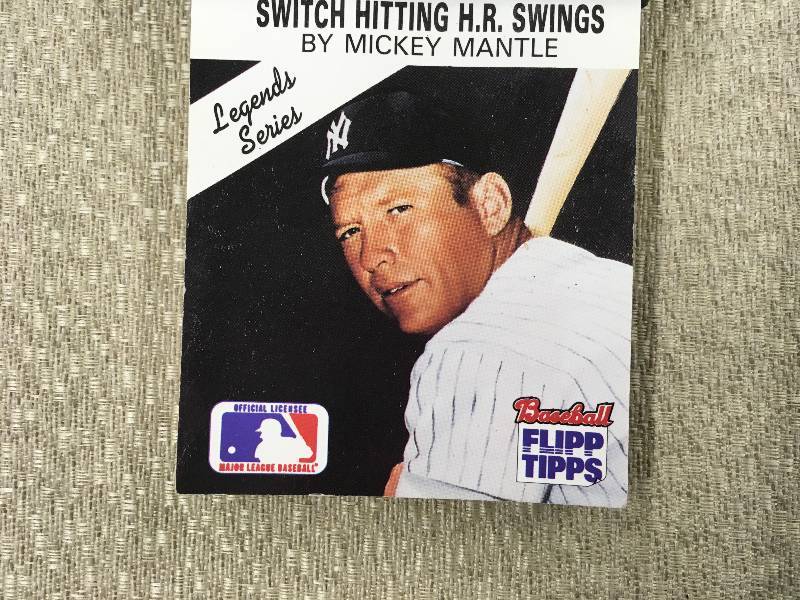 lot 427 image: Switch Hitting H.R Swings By Mickey Mantle Baseball Flipp Tipps
