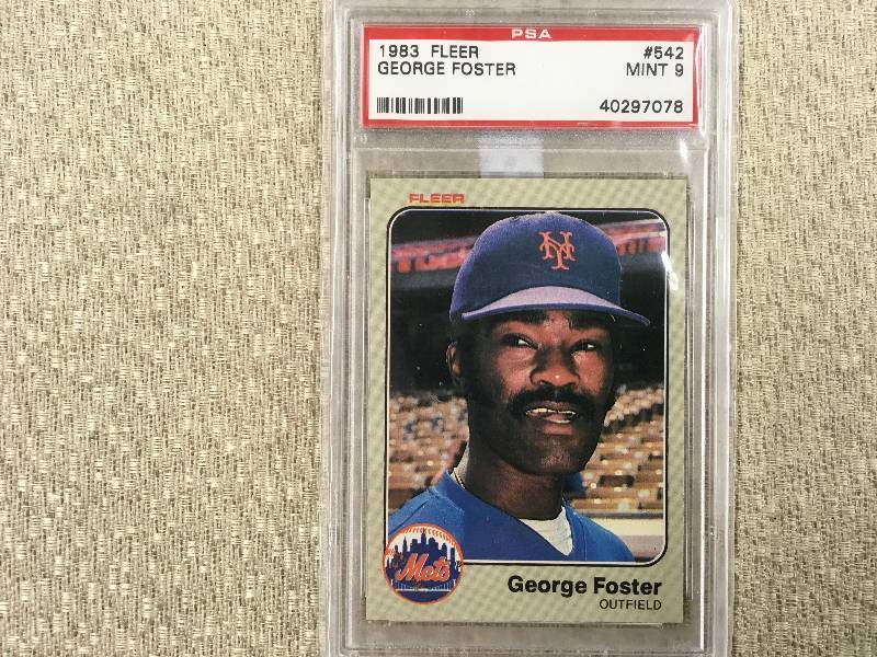 lot 457 image: 1983 Fleer George Foster Card Mint 9