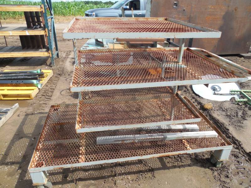 4 tier shop table with casters