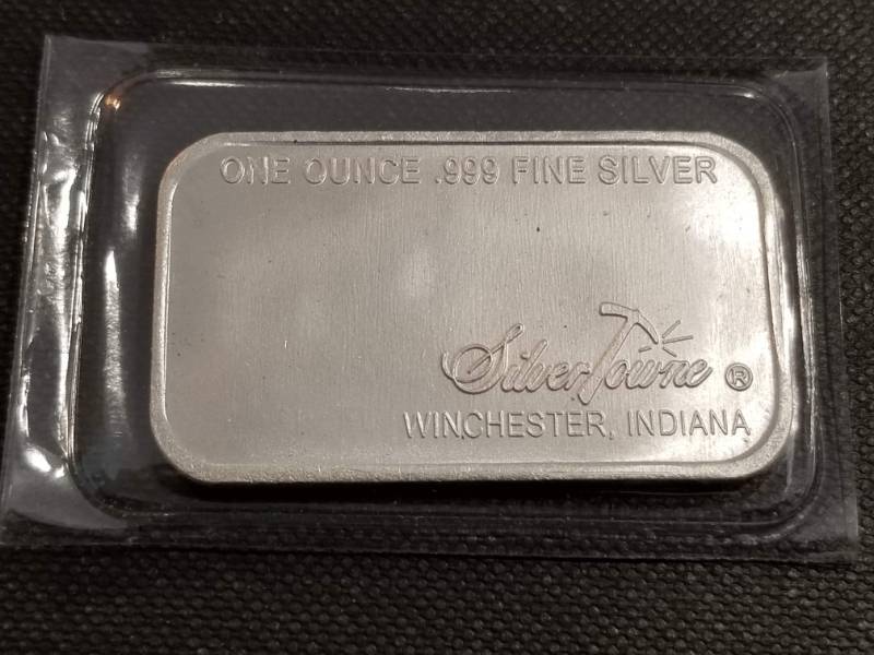 lot 06 image: 1 TROY OZ. .999 FINE SILVER BAR PROSPECTOR SEALED