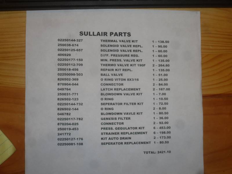 lot 14 image: Sullair Filters