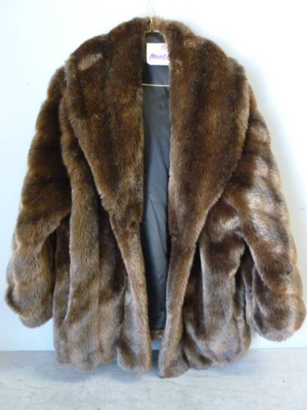 lot 65 image: Vintage Faux Fur Coat