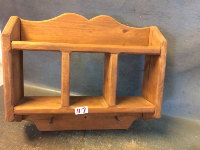 lot 117 image: Decorative Wood Shelves and more