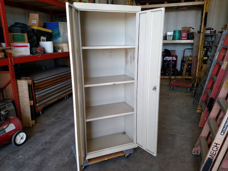 lot 35 image: 2 Door Metal Cabinet, 30x18x72...