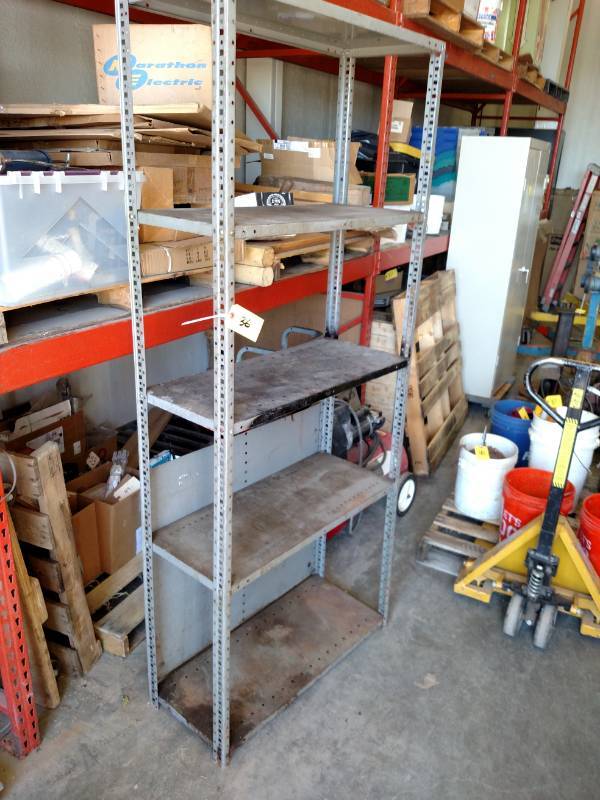 lot 36 image: Steel Shelf Unit, 36x15x85...