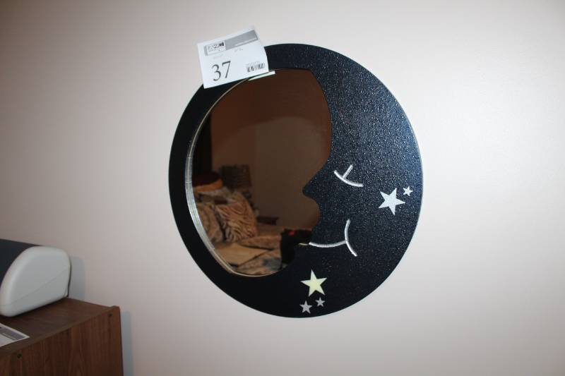 lot 37 image: Wood Frame Wall Mirror