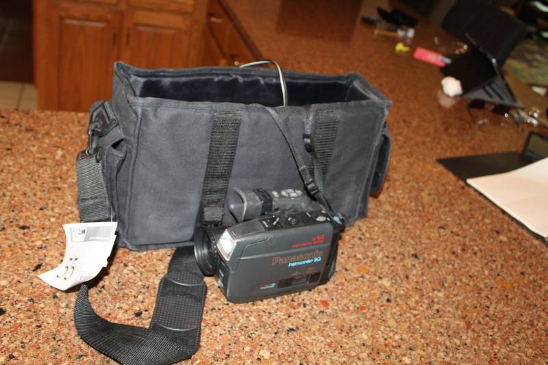 lot 55 image: Panasonic Palmcorder IQ X14 x20 Digital Zoom Camcorder, Accessories, Carry Case