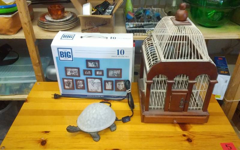 Decorative Bird Cage, Turtle Night Light, Set Of Frames