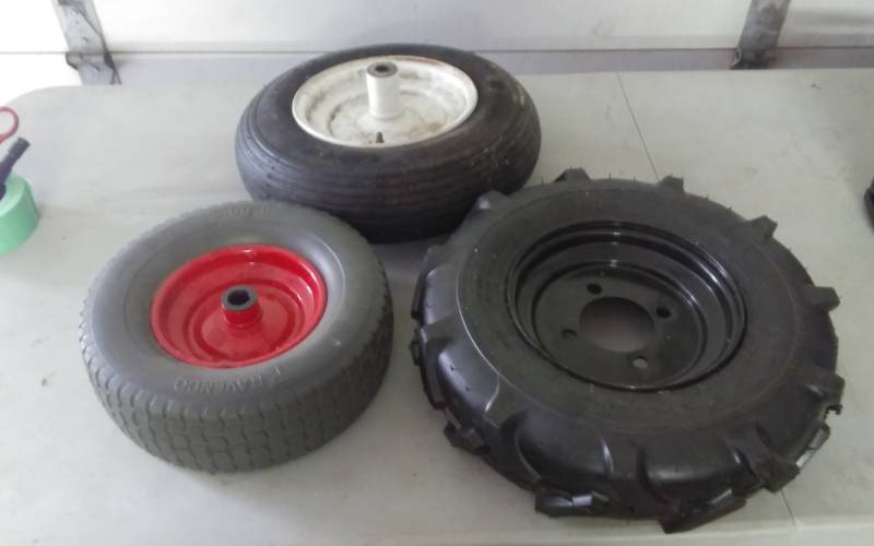 3-Rubber Tire With Rims, New Tractor Tire 4.0 X 8, New Flat Free Tire 30 X 6, 1-Wheel Barrow Tire