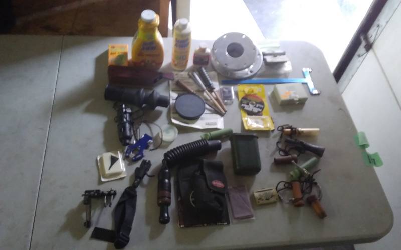 Variety Of Hunting Misc., Game Calls, Bow Releases, Arrow Rest, Scent Away & More