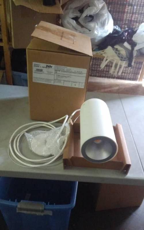 New White LED Juno Pendent Light-5 12 Diameter, 12 Long, 10 Ft. Of Adjustable Cord. List $159.00 Each