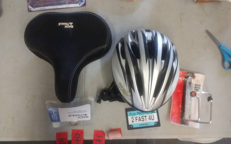 New Bike Seat, Helmet, Water Bottle Holder