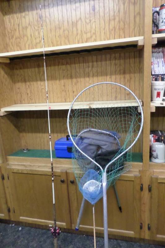 Fishing Pole, Fishing Nets and Tackle Box
