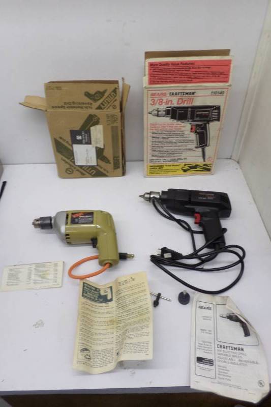 Craftman Drill, Black and Decker Drill-Both Work
