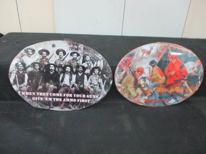 Winchester and Hunting Metal Signs