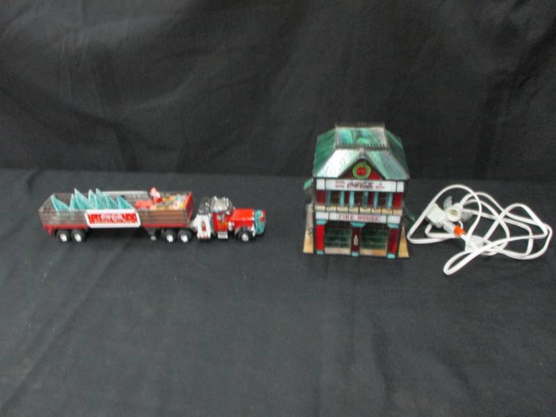 Coke Building, Christmas Semi with trailer full of gift