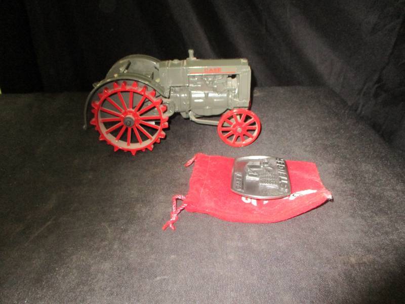 Large Case Tractor with Spiked Wheels and Belt Buckle