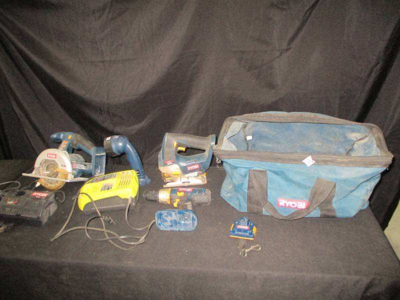 Ryobi Tool Set in Bag with Batteries and Charger