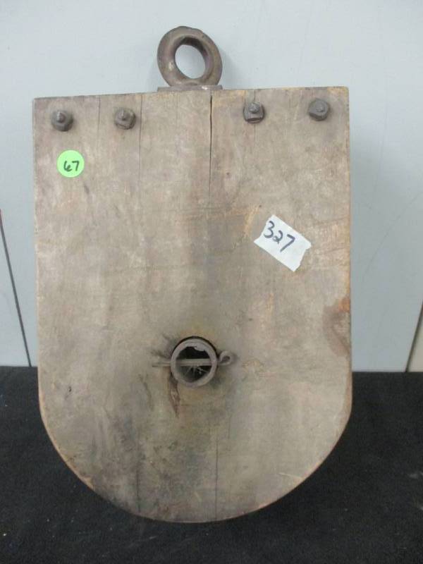 Antique Wooden Pulley