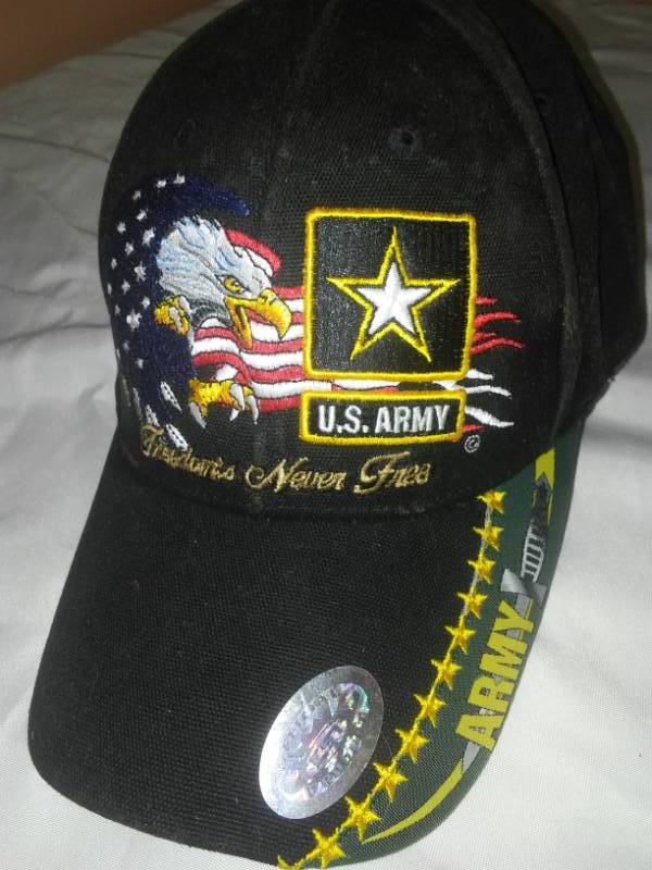 lot 111 image: New Army cap, Owned by World War II hero.
