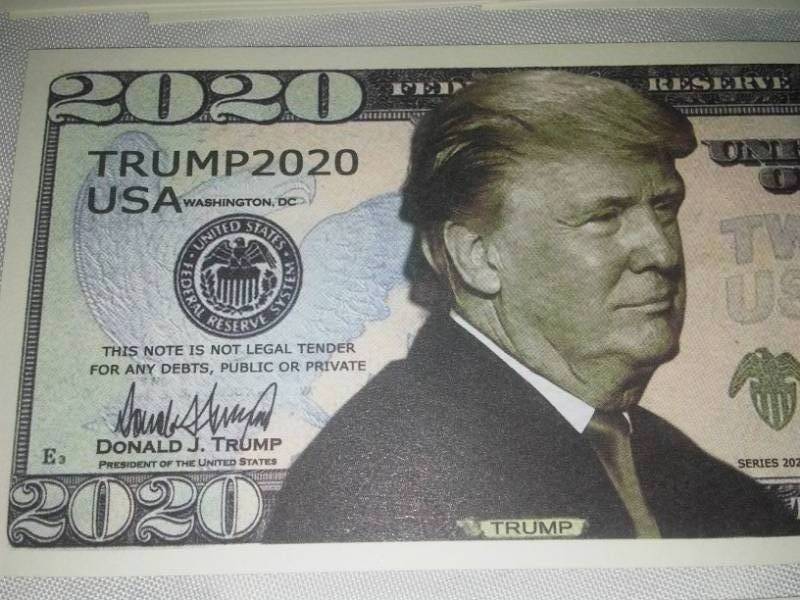lot 148 image: New 2020 Trump bills - 10,