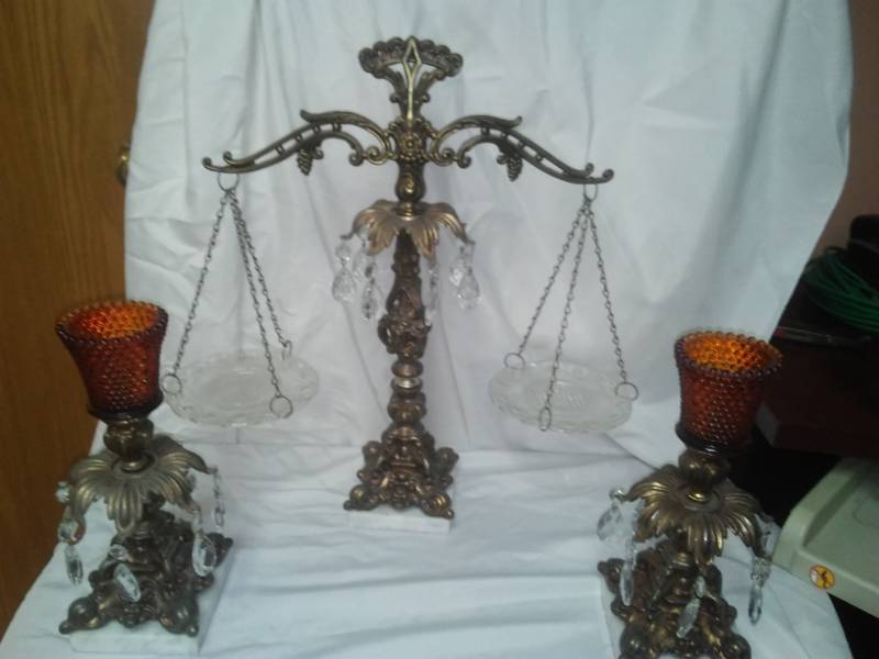lot 168 image: Vintage mid-century modern Buffet candle set
