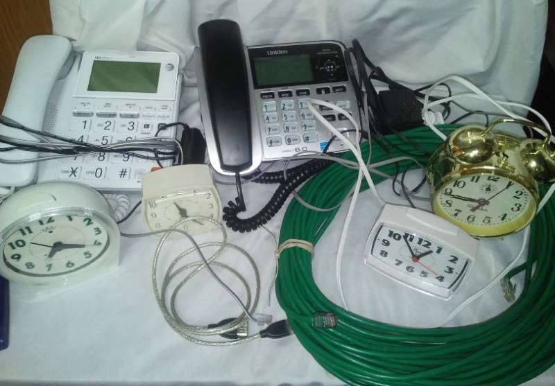 lot 172 image: Phones, clocks and more.