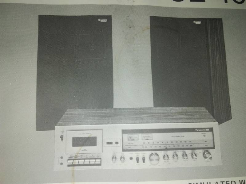 lot 187 image: Panasonic LTD receiver AM FM Cassette with Thrusters speakers.